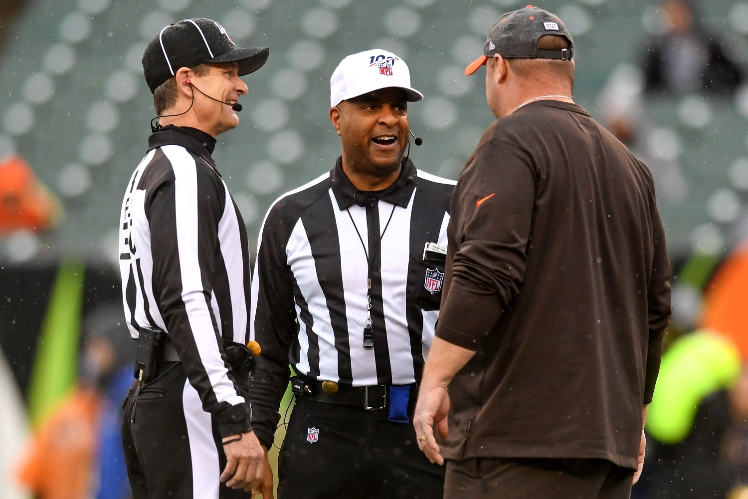 Referee Adrian Hill, center, has a major role in some of NASA's biggest projects. | Nick Cammett/Diamond Images via Getty Images