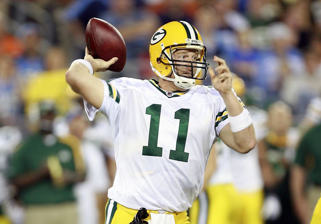 Brian Brohm had an opportunity to replace Brett Favre as the Packers' starting quarterback in 2008. The job eventually went to Aaron Rodgers.