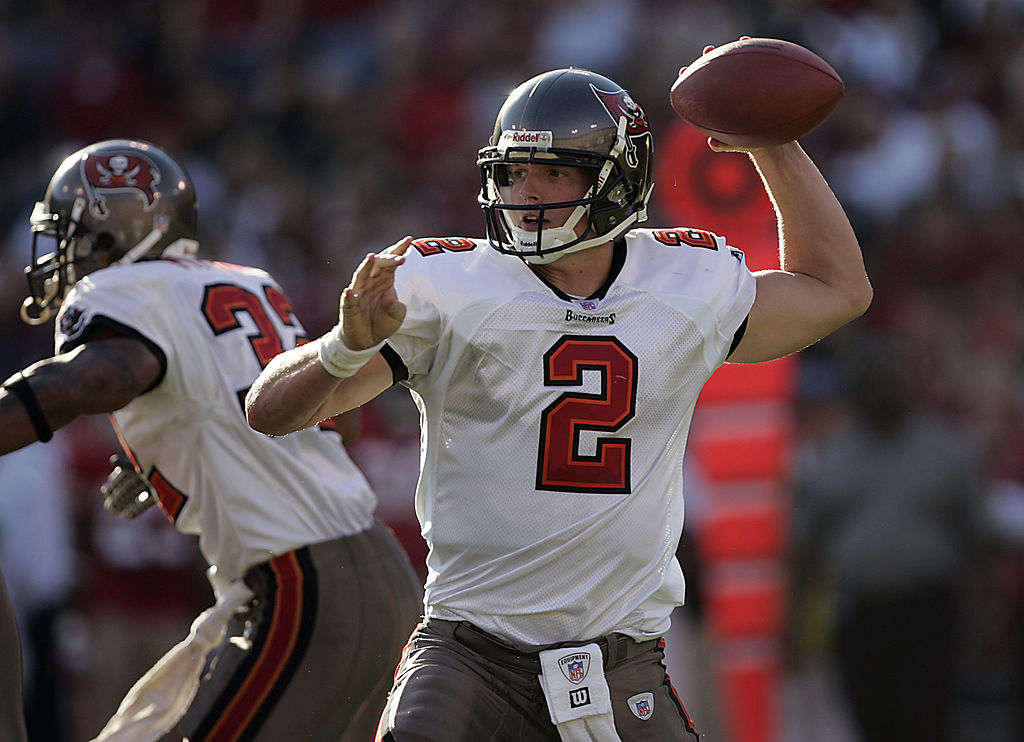 During his time with the Tampa Bay Buccaneers, Chris Simms almost died from a ruptured spleen.