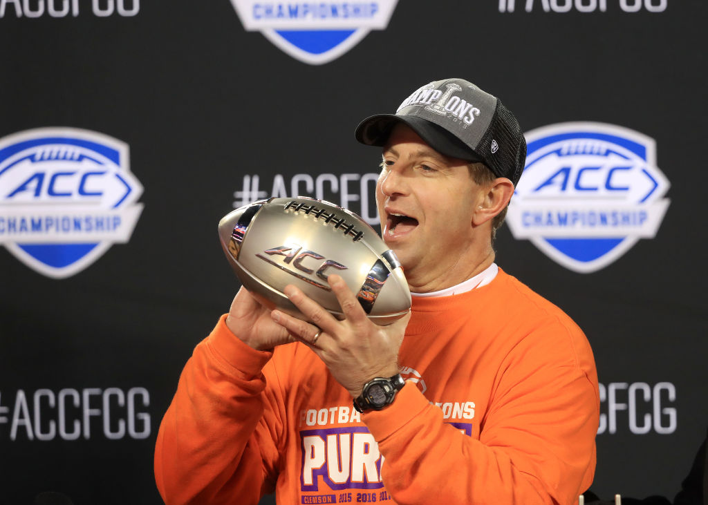 Dabo Swinney might be a college football coach, but he makes an NFL-level salary.