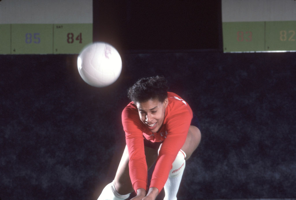 Flo Hyman helped the United States to a silver medal at the 1984 Olympics. | Focus on Sport/Getty Images