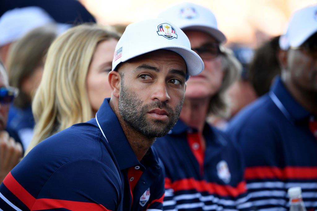 James Blake looks on during the opening ceremony for the 2018 Ryder Cup