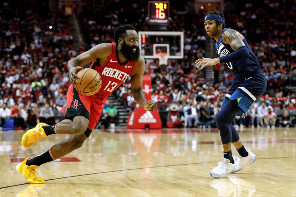 During high school, James Harden would earn hamburgers by drawing fouls.
