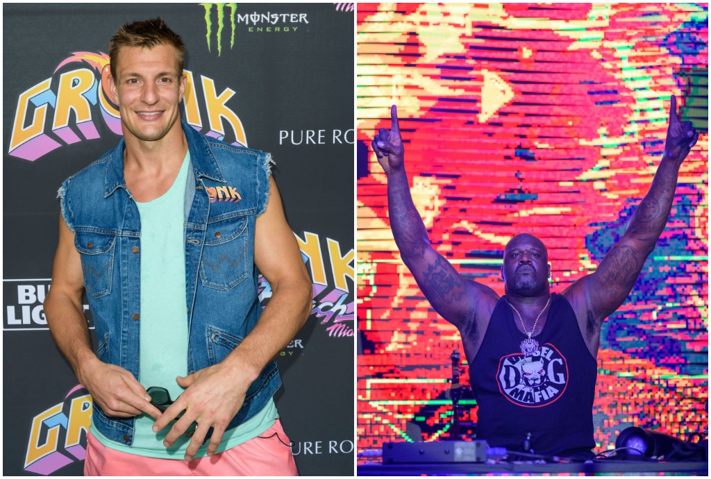Rob Gronkowski and Shaquille O'Neal will square off in a live-stream party that will raise money for charity.