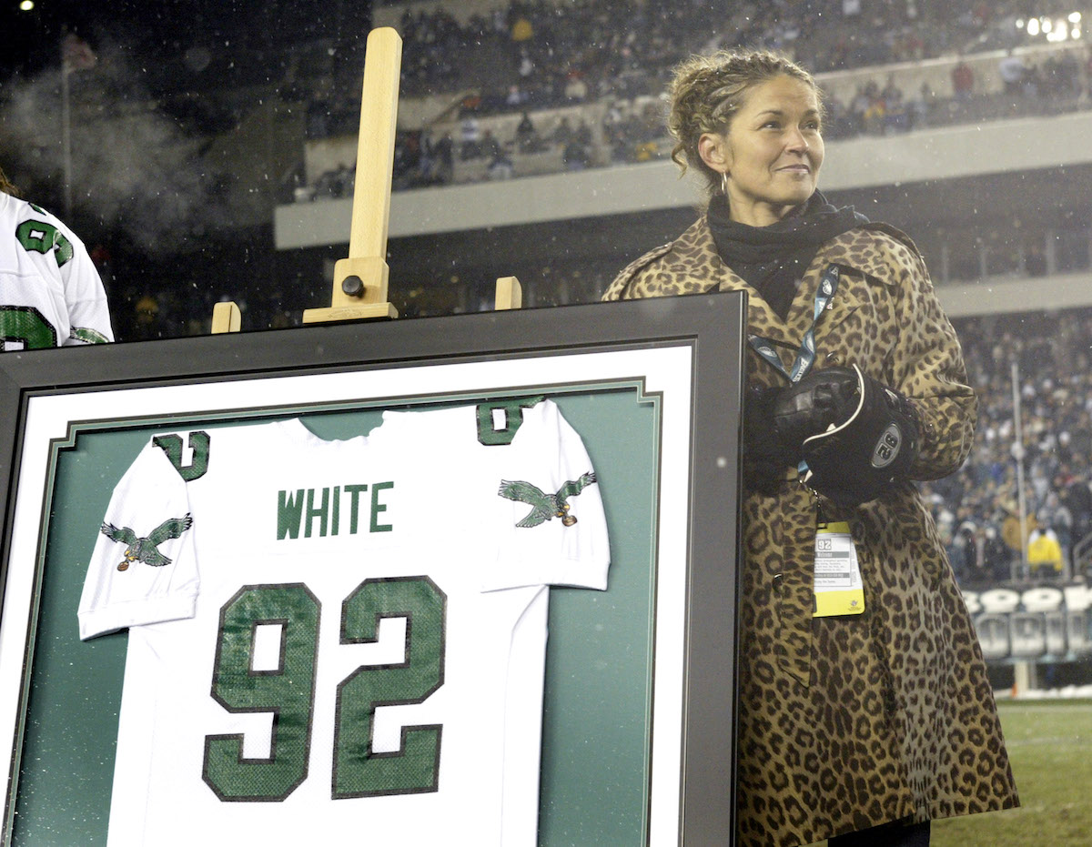 Sara White during Reggie White's jersey ceremony