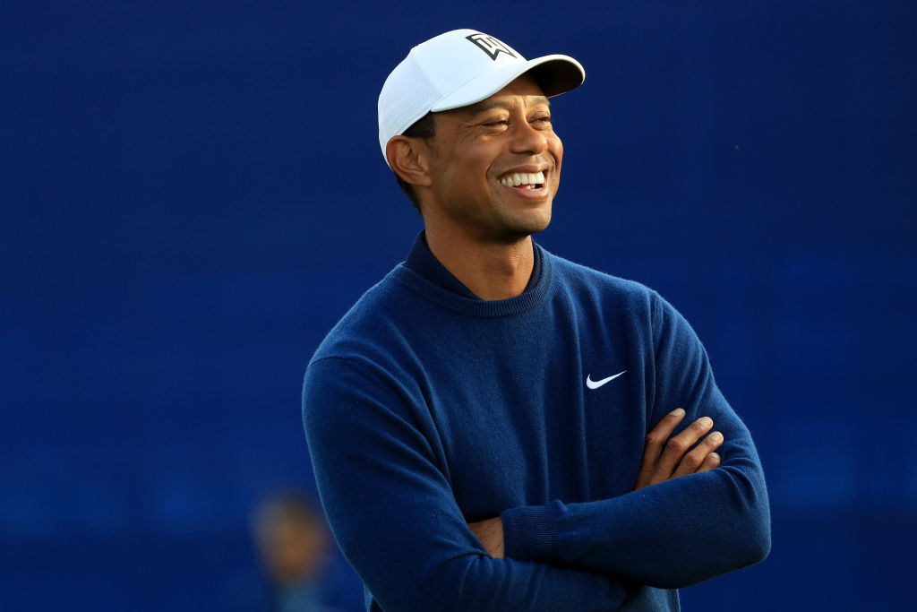 Tiger Woods looks on during the Pro-Am for the 2020 Farmers Insurance Open