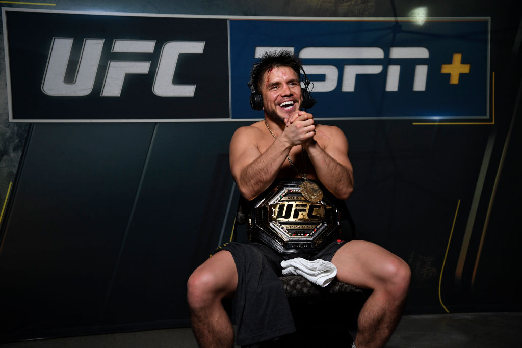 Henry Cejudo is interviewed after his UFC 249 victory