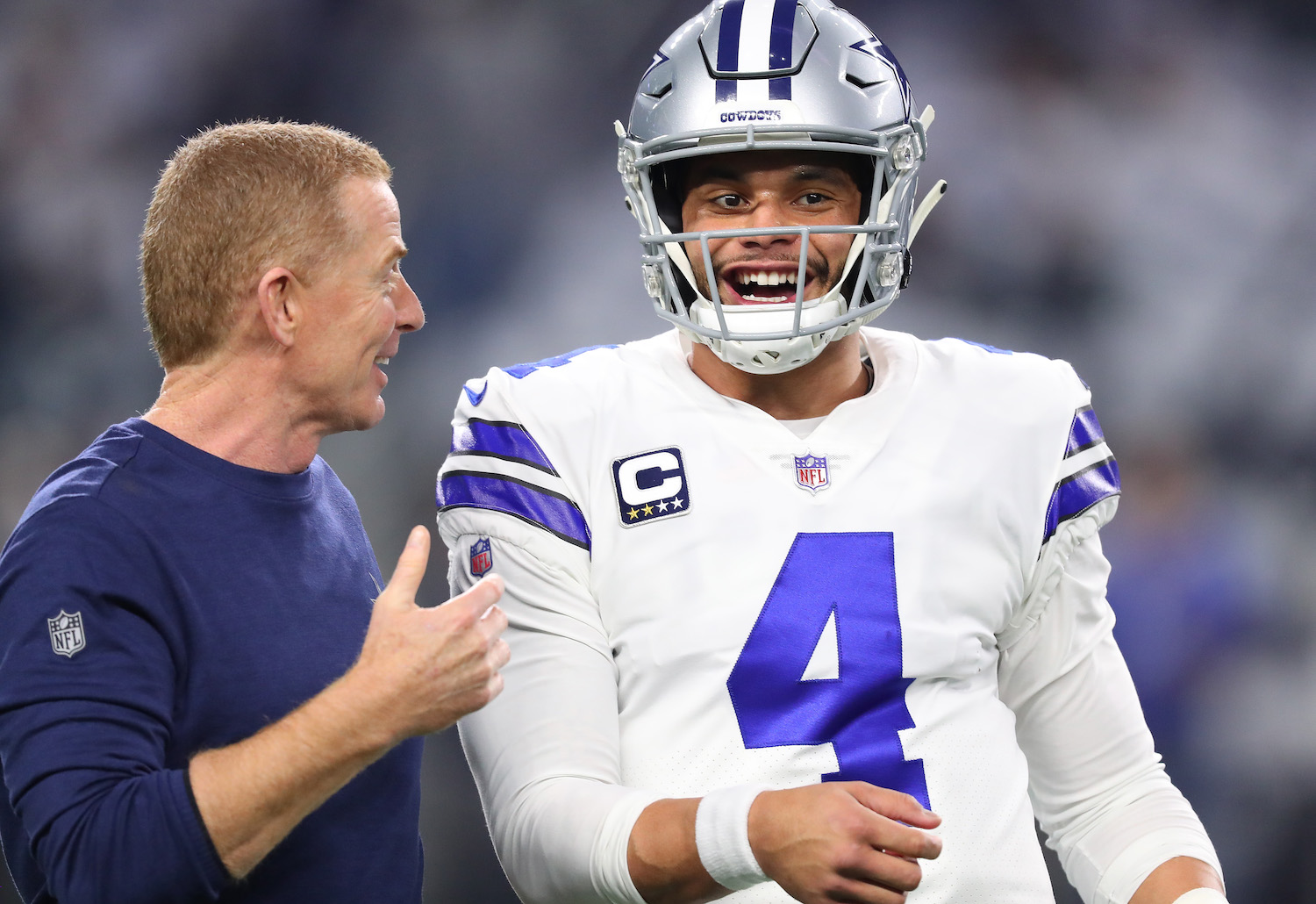 Jason Garrett and Dak Prescott