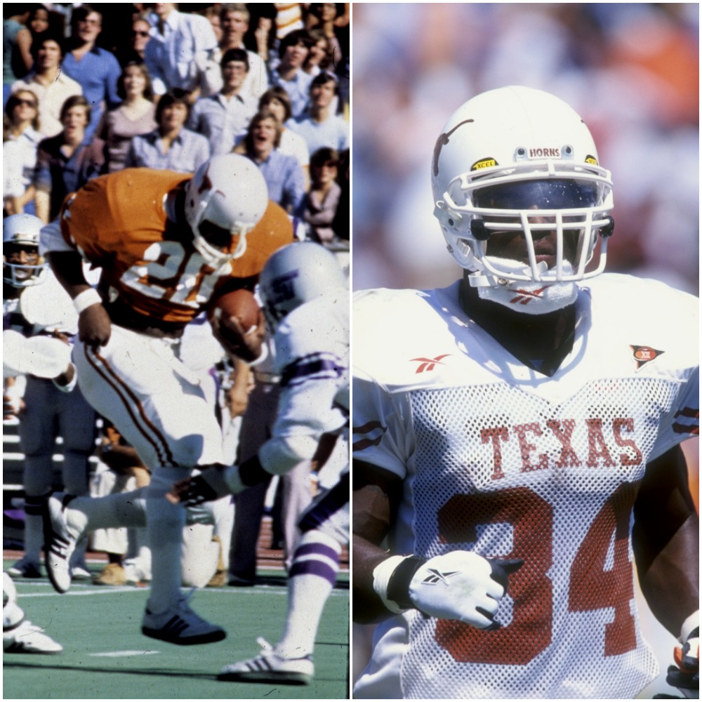 Ricky Williams and Earl Campbell