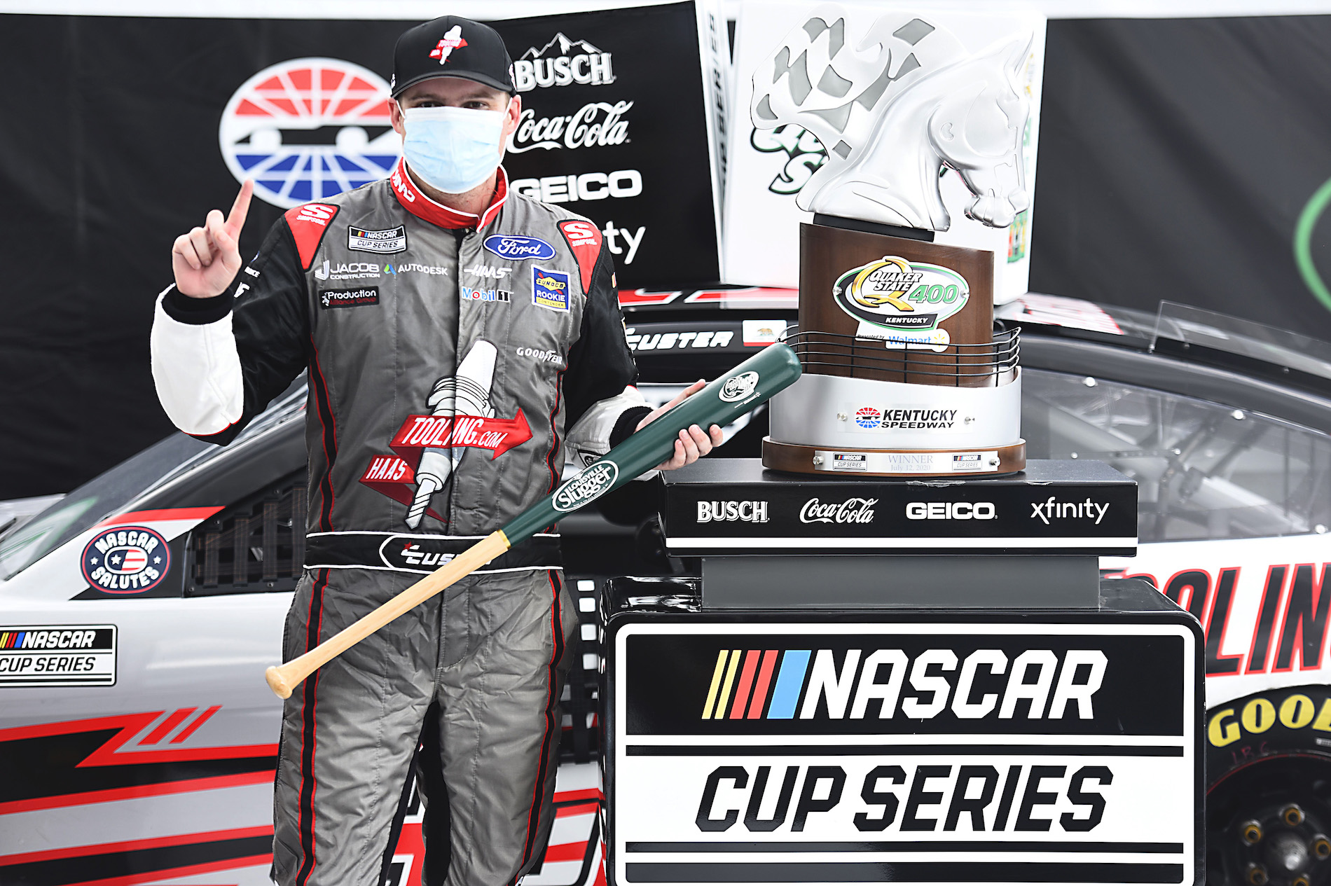 Cole Custer was a 250/1 longshot to win NASCAR's Quaker State 400 on Sunday, and his unlikely win made one lucky bettor a fortune.