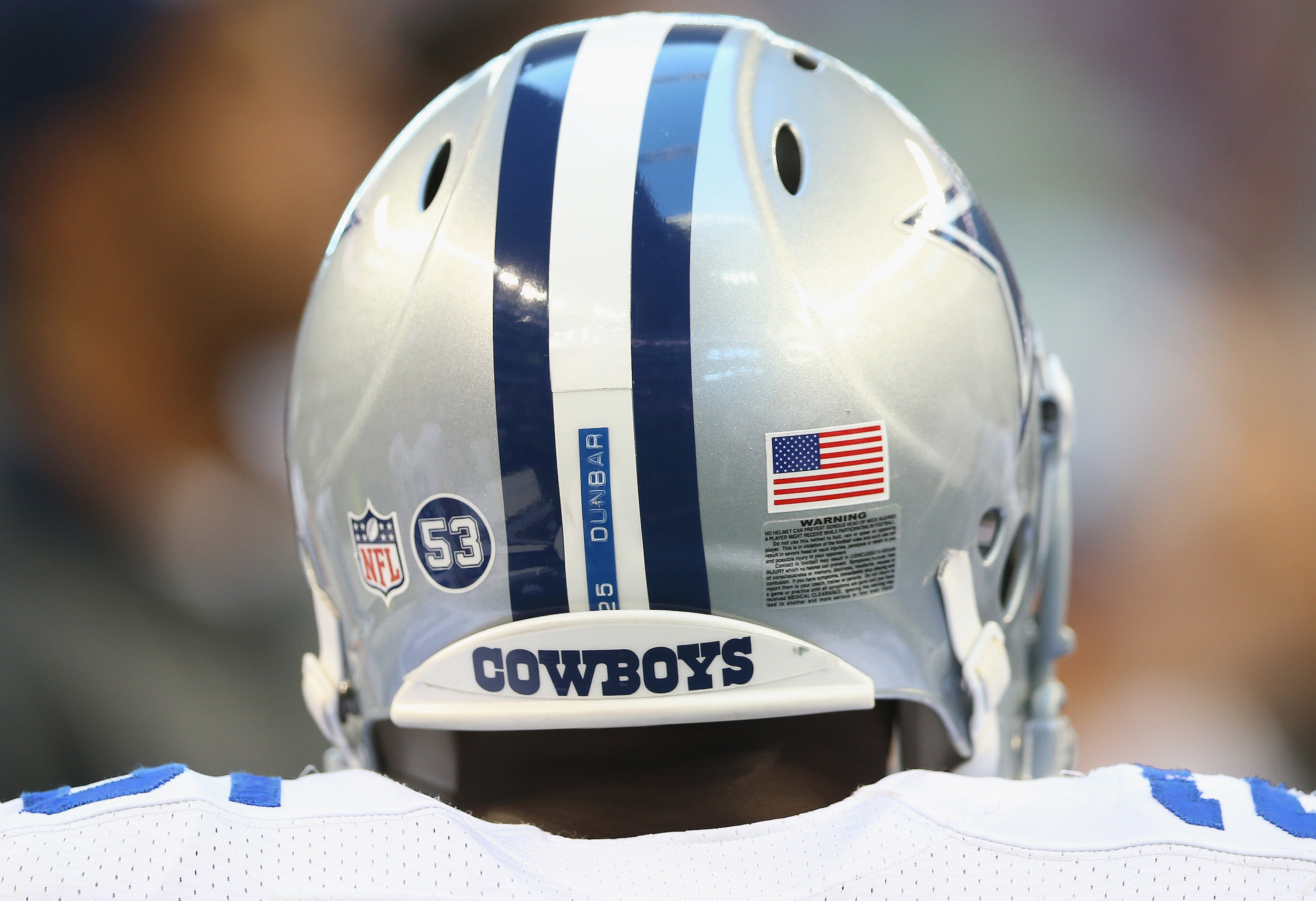 The Dallas Cowboys put 53 on their helmets, honoring the tragic death of Jerry Brown.