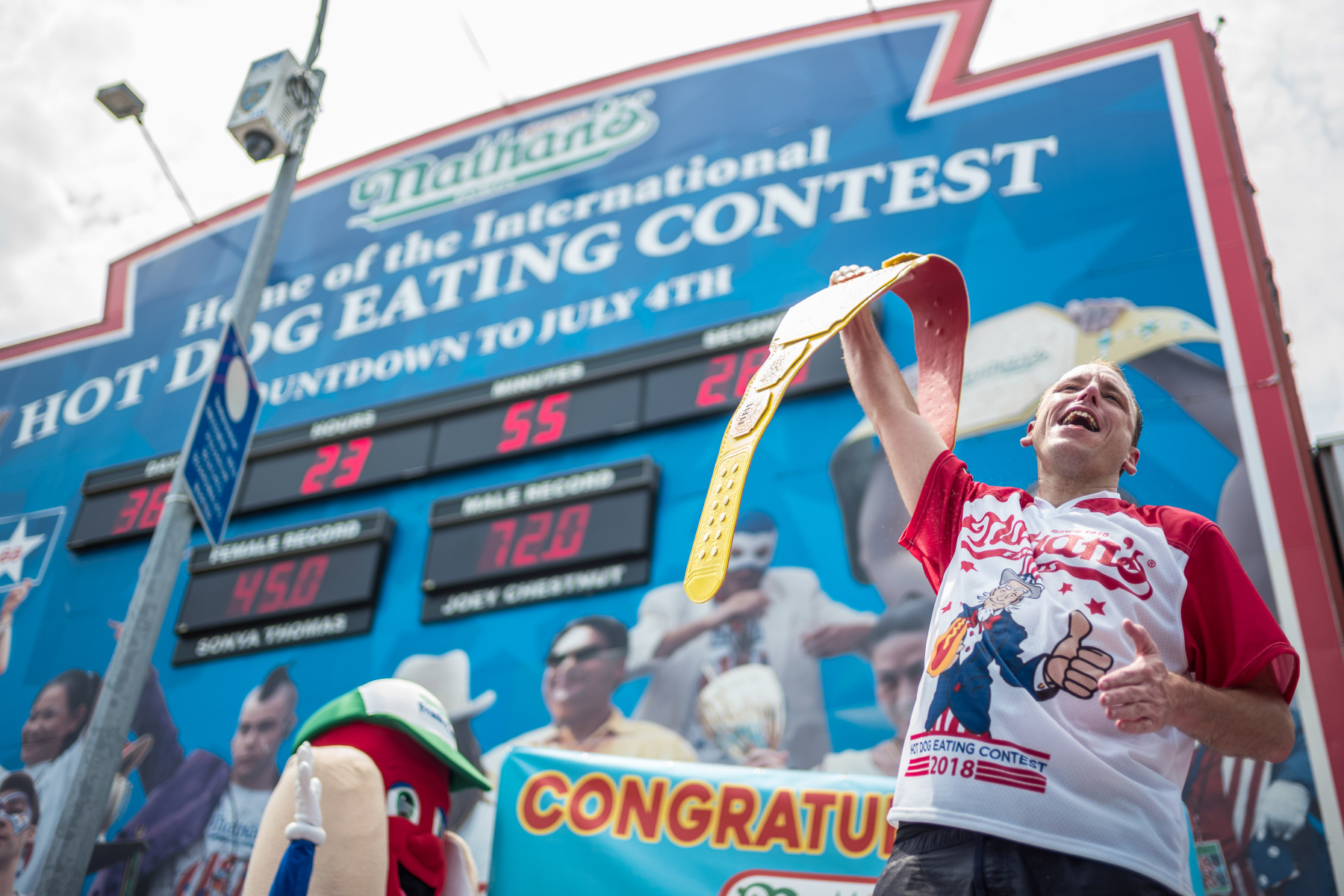 Joey Chestnut has mastered the Nathan's Hot Dog Eating Contest. He has broken other world eating records, though, so here they are.