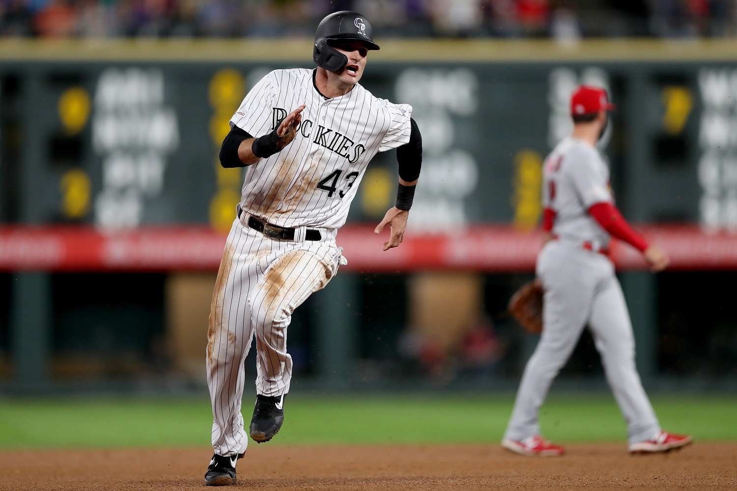 Sam Hilliard was a late-season call-up who homered in his MLB debut in 2019. Matthew Stockman/Getty Images