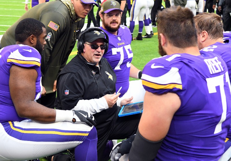 Tony Sparano joined the Vikings organization in 2016. 