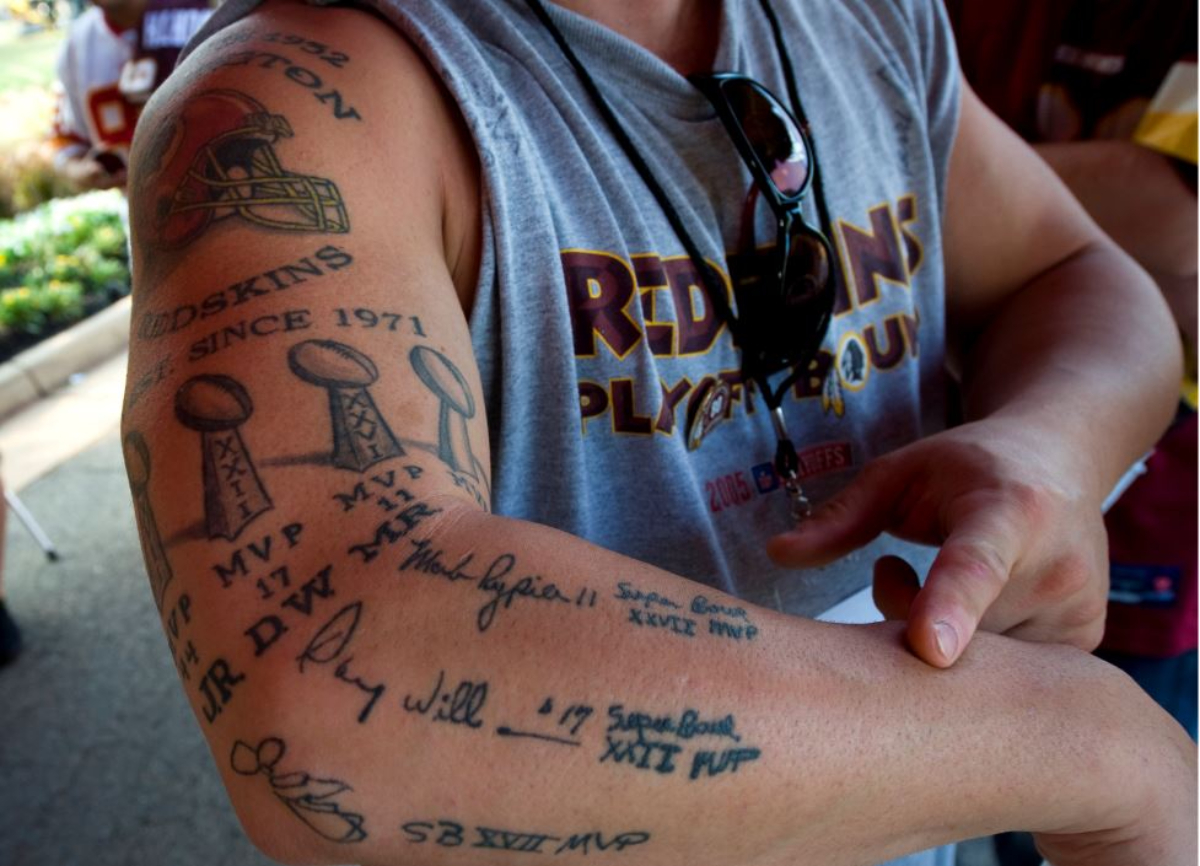 Diehard Fans With Washington Redskins Tattoos Find Themselves in a Dilemma