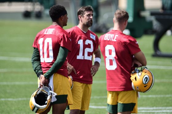 Aaron Rodgers Appears to Be One Happy Camper in Green Bay