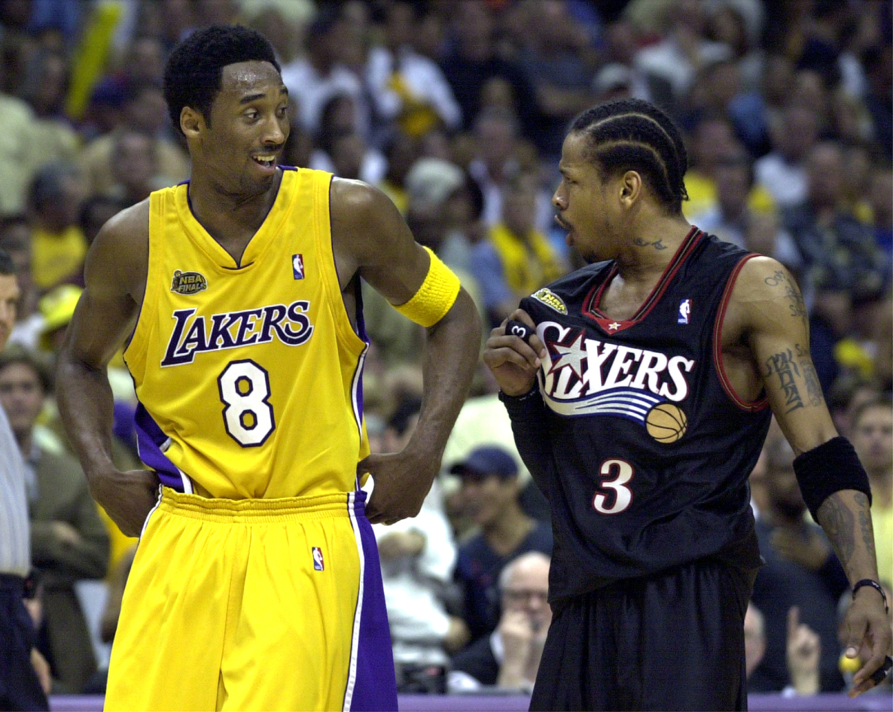Kobe wearing iversons sales