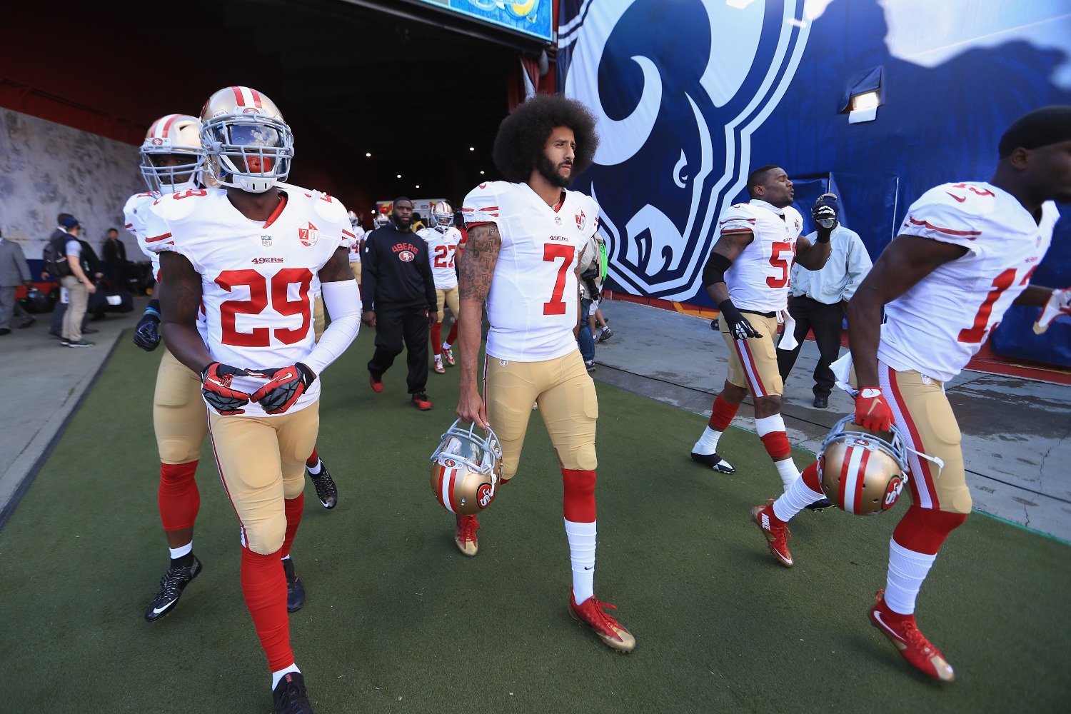 Colin Kaepernick should be proud of how NFL helmets look this season.