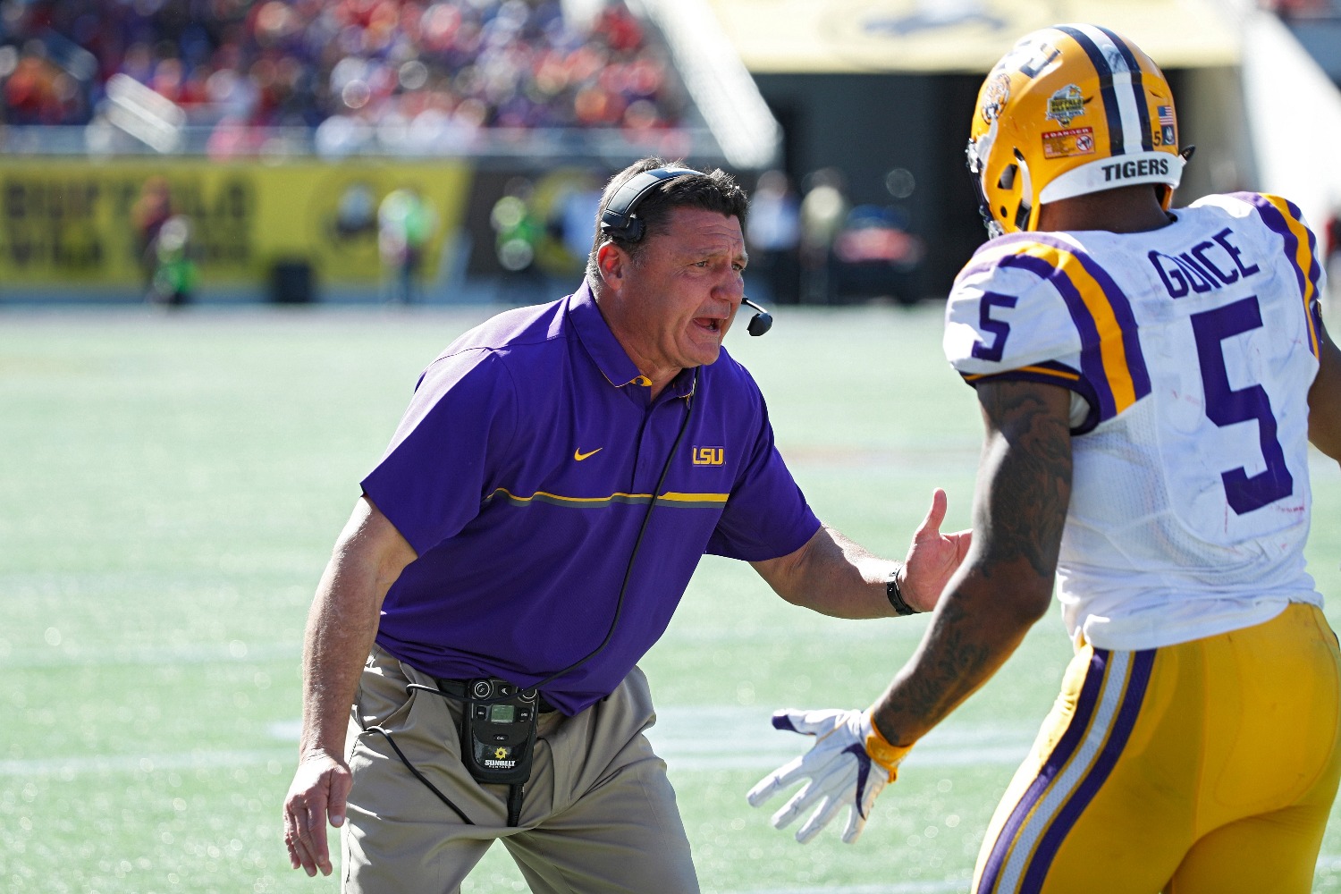LSU head coach Ed Orgeron delivered a powerful denial that he had knowledge of the rape allegations against Derrius Guice, who starred for the Tigers before getting drafted by the Washington Football Team.