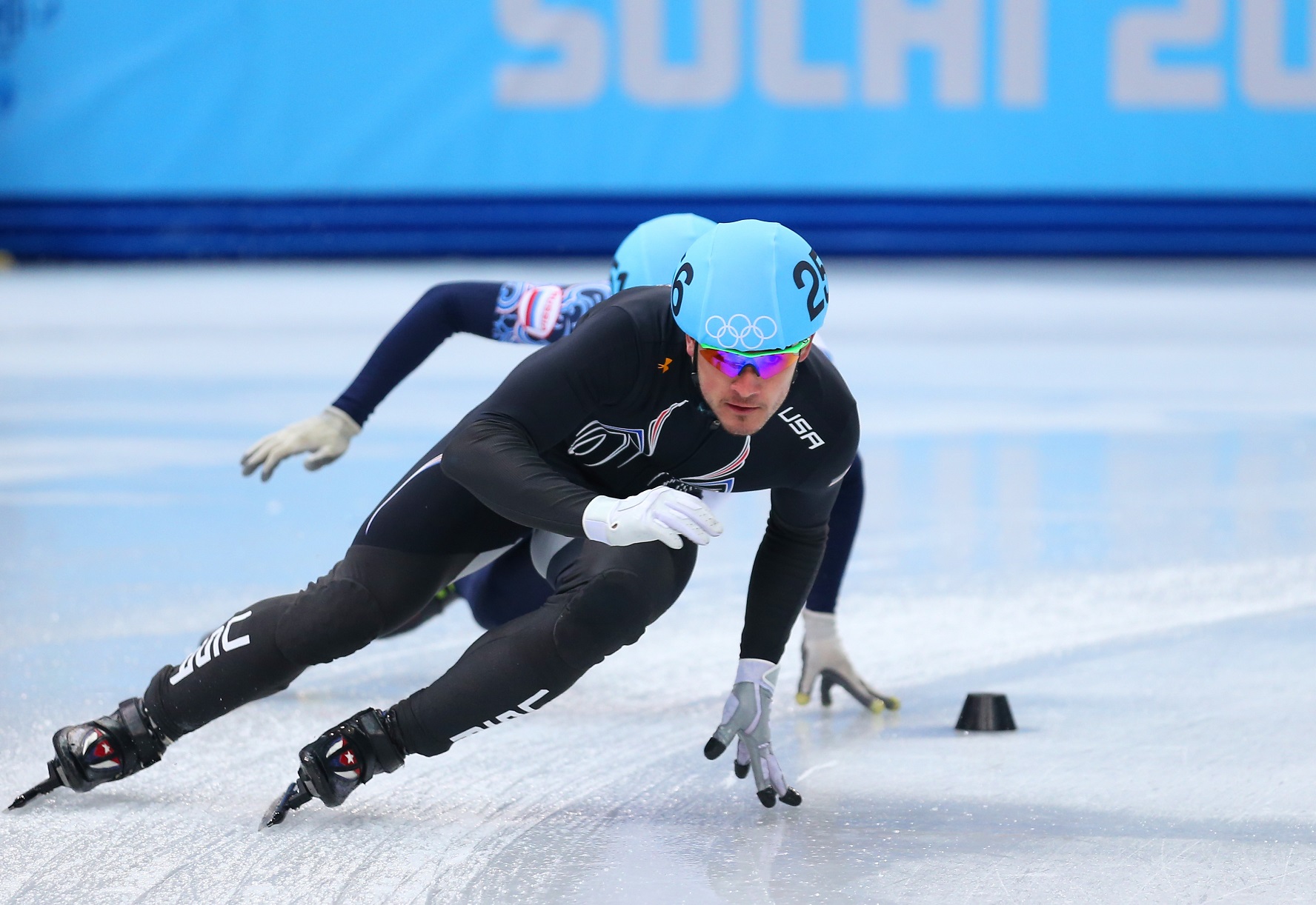 Eddy Alvarez represented the United States in Sochi during the 2014 Winter Olympics. | Matthew Stockman/Getty Images