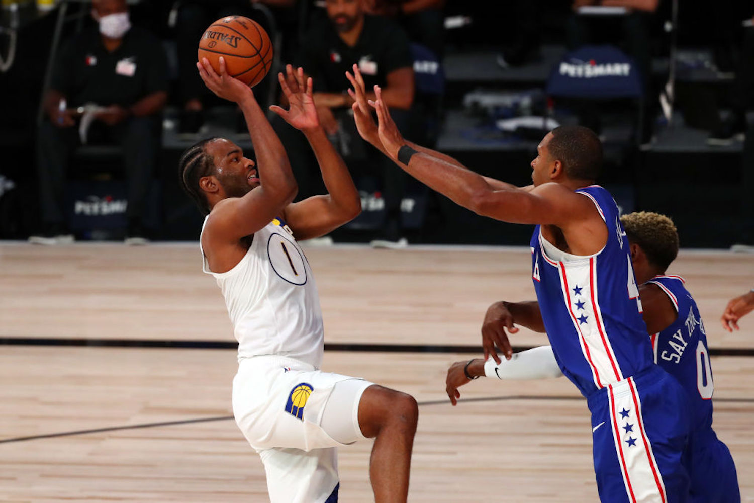 T.J. Warren lit the NBA bubble on fire with 53 points against the 76ers Saturday, and he joined the Splash Brothers in history in the process.