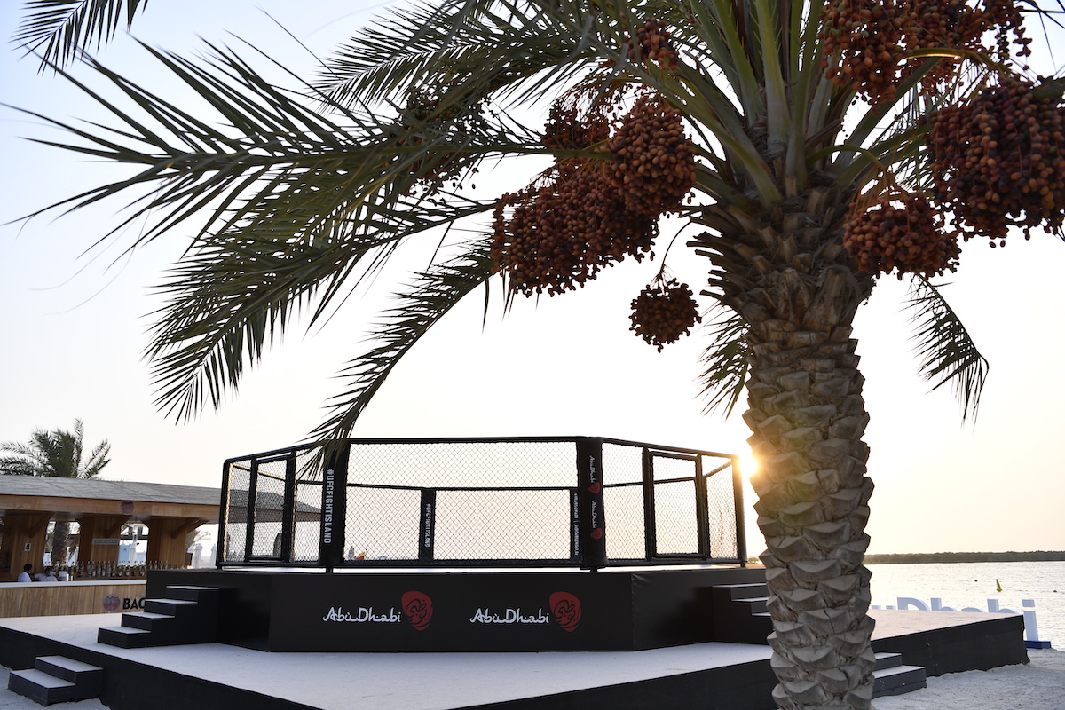 UFC Fight Island's Octagon at Yas Beach