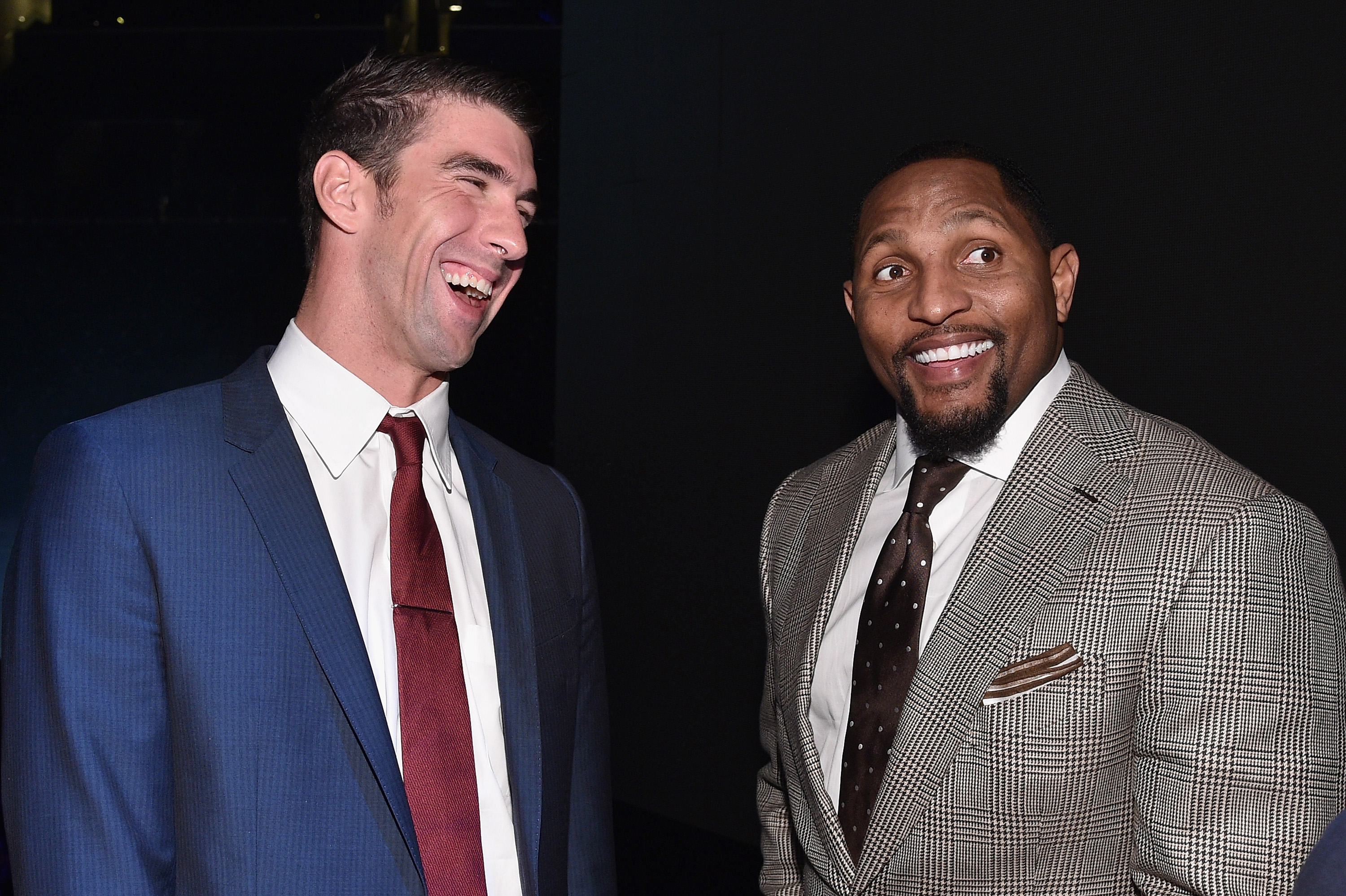 Michael Phelps and Ray Lewis attend the Sports Illustrated Sportsperson of the Year Ceremony