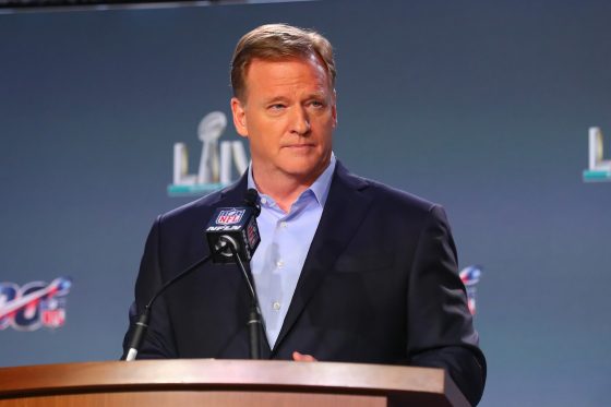 NFL Commissioner Roger Goodell and Colin Kaepernick