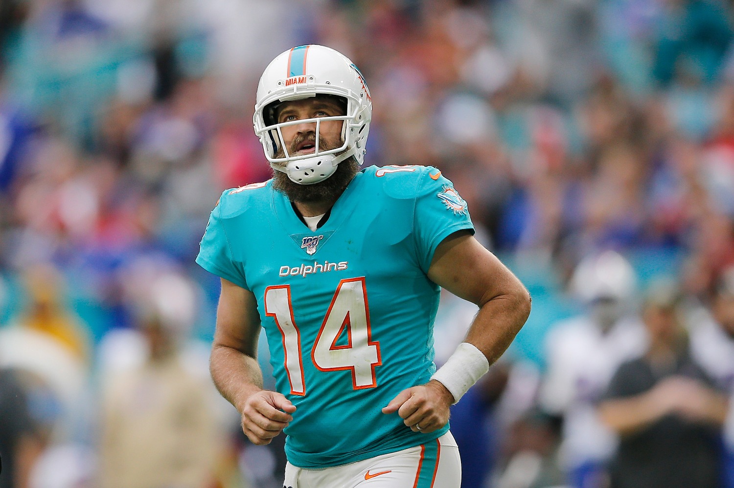 Miami Dolphins quarterback Ryan Fitzpatrick missed Saturday's scrimmage after suffering a tragic loss with his mom's untimely death.