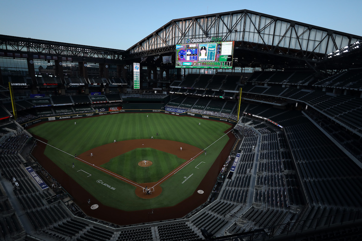Aerial view of Globe Life Field