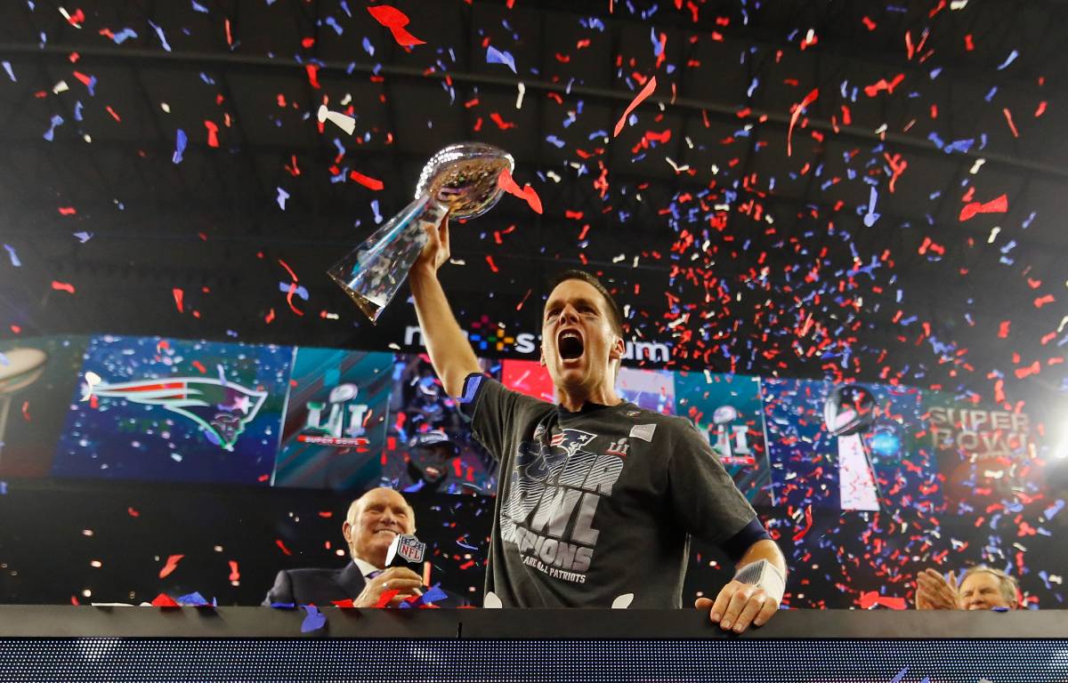 Tom Brady won six Super Bowl titles with the New England Patriots.