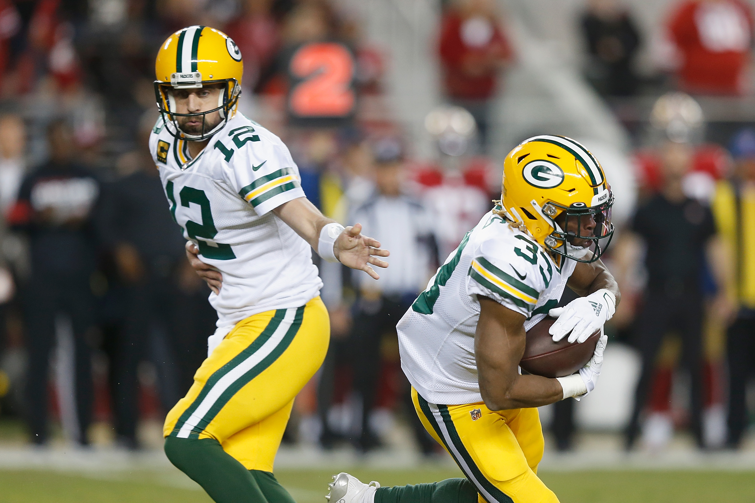Aaron Jones and Aaron Rodgers are on fire for the Green Bay Packers.