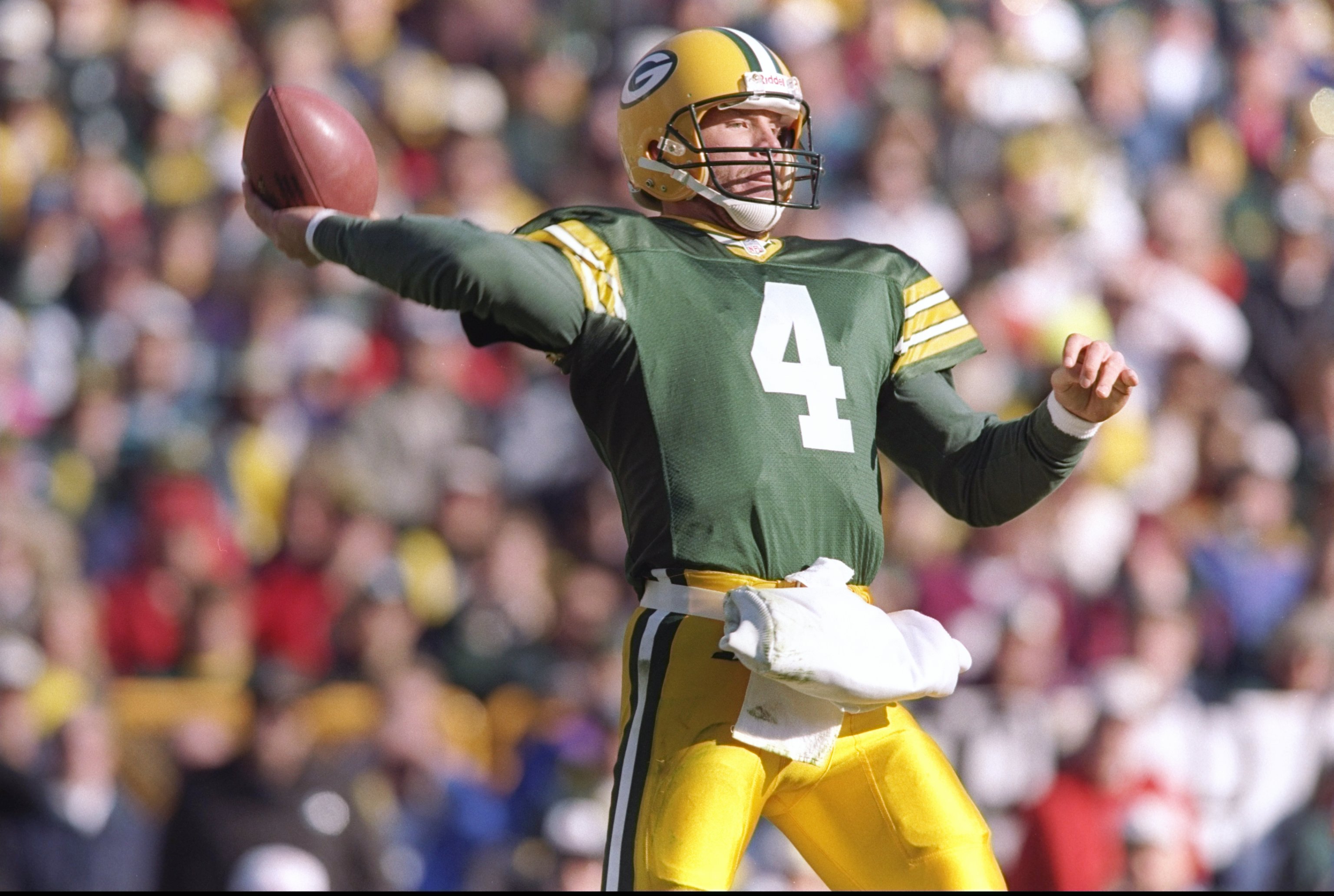 Brett Favre started a record 297 straight games at quarterback in the NFL.