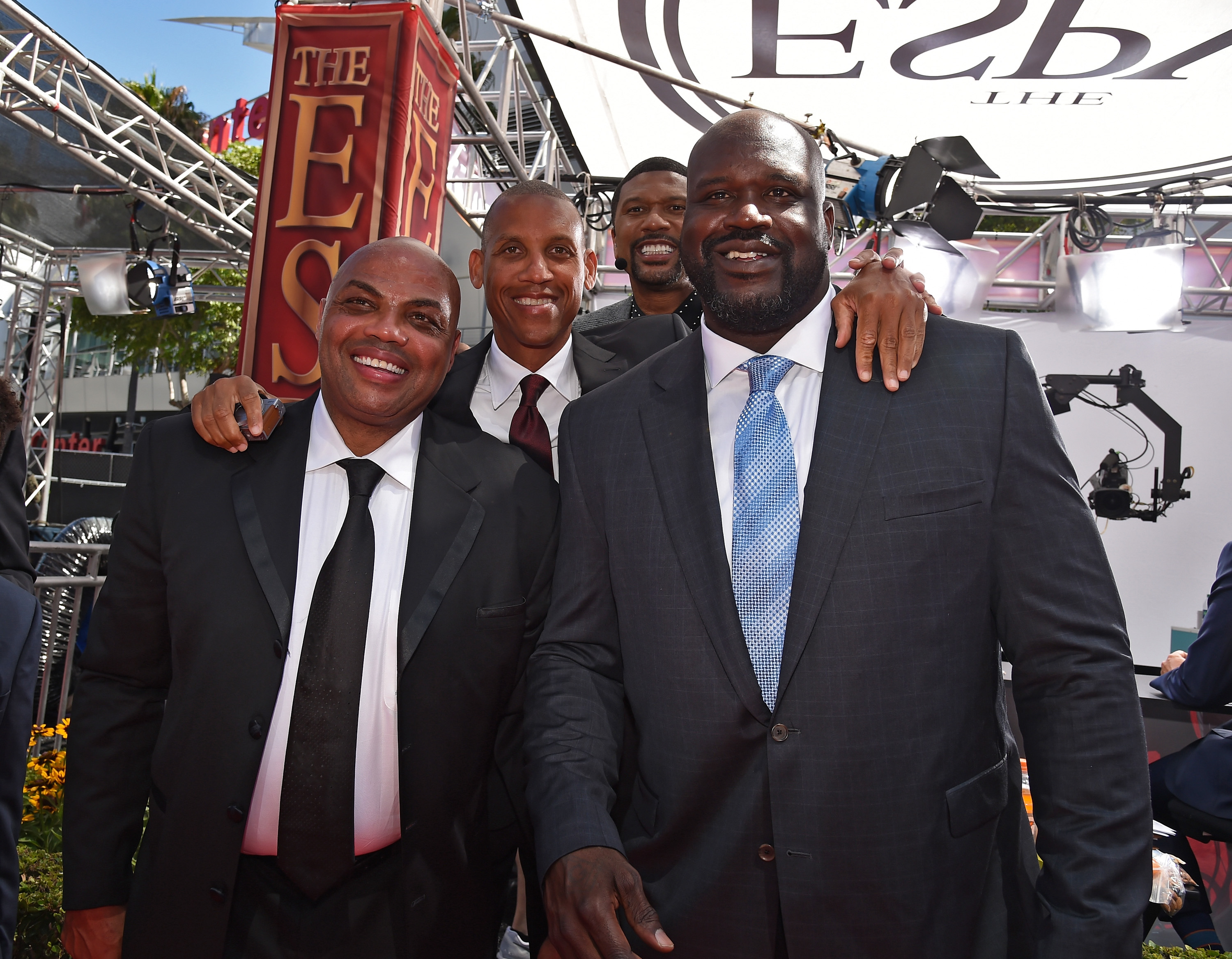 Hall of Fame legends Charles Barkley (L) and Shaquille O'Neal (R) are under fire for their controversial takes on the Breonna Taylor shooting.
