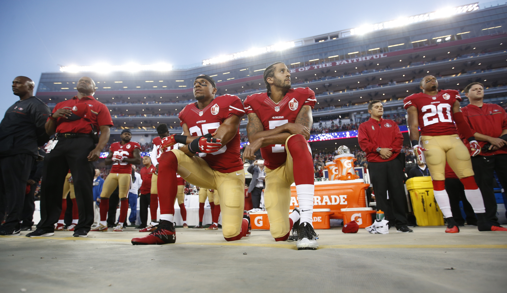 Eric Reid had an excellent season with the Panthers last year. However, Colin Kaepernick thinks he is being blackballed this season.