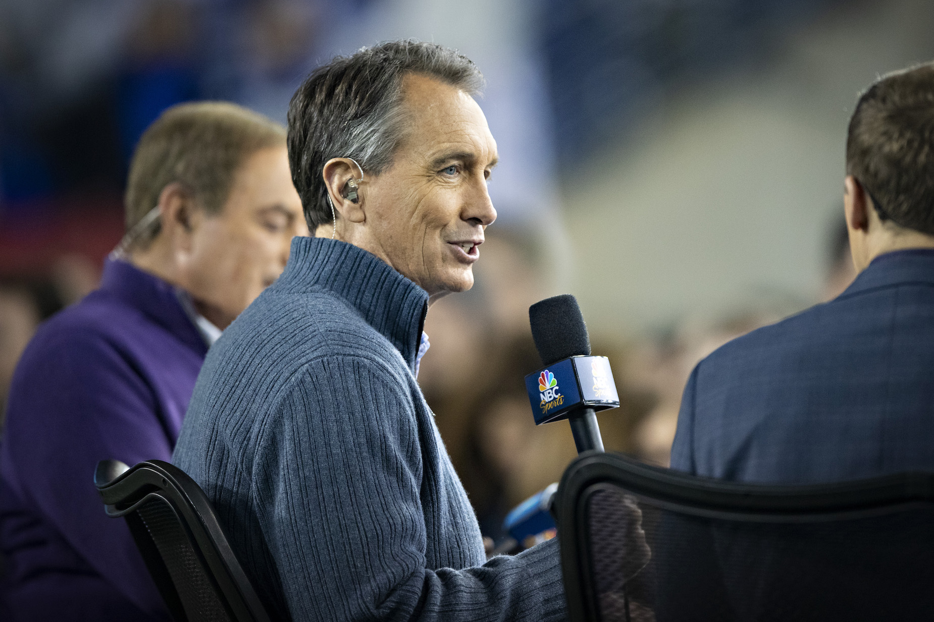Due to social distancing, Cris Collinsworth won't be sliding into the NBC broadcast booth this season.