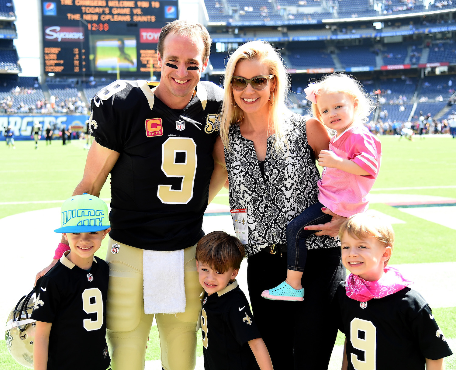 Drew Brees with family.