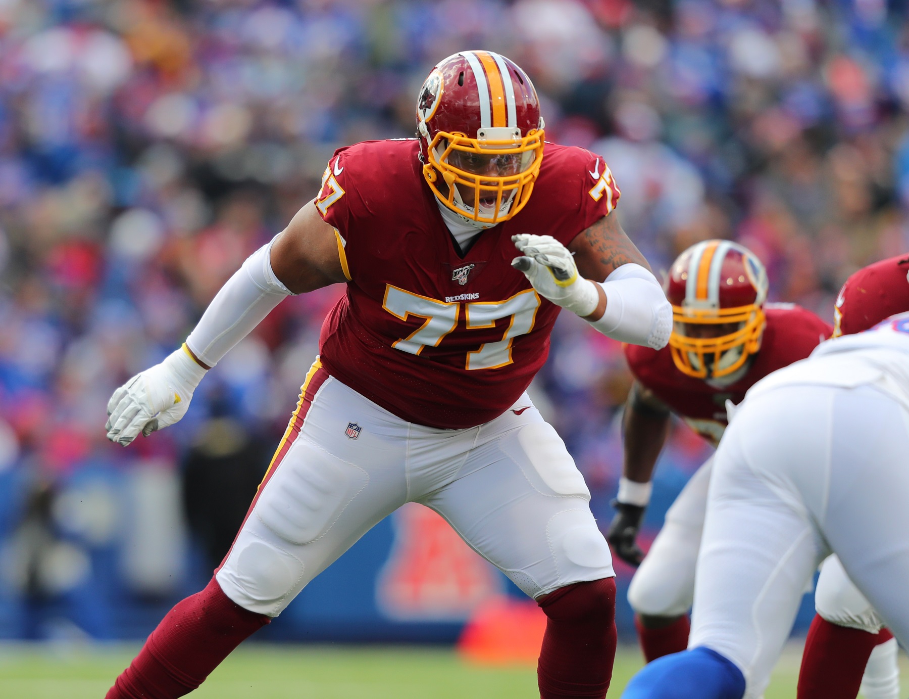 Ereck Flowers was a disappointment with the New York Giants but saved his career with a decent season in Washington. The Miami Dolphins can't be sure what they're getting. | Timothy T Ludwig/Getty Images