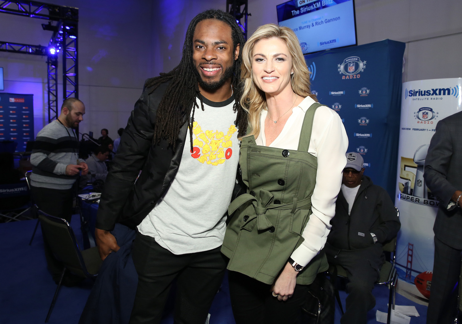 Richard Sherman and Erin Andrews