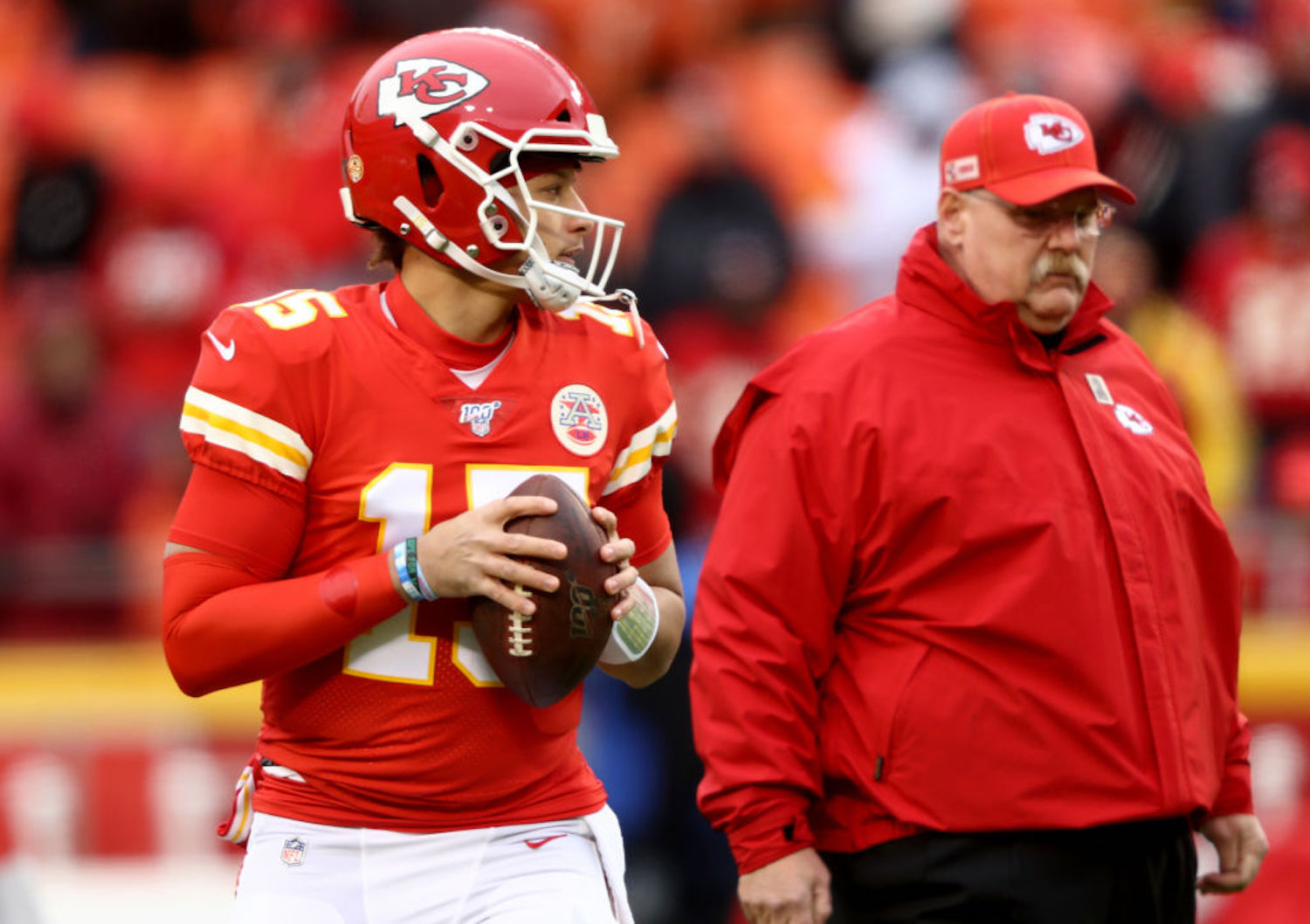 Patrick Mahomes might be the best quarterback in the NFL today, but his coach also believes he's on par with an all-time great.