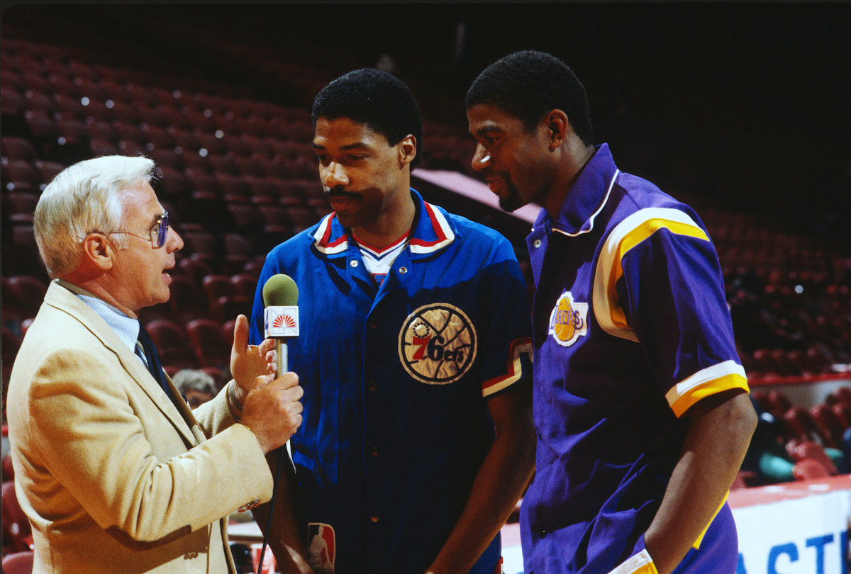 The 76ers' Julius Erving in 1983