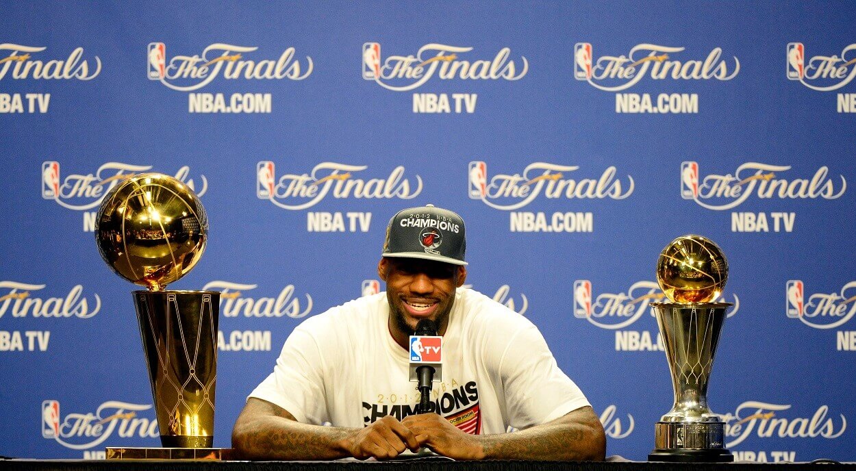 LeBron James following the 2012 NBA Finals