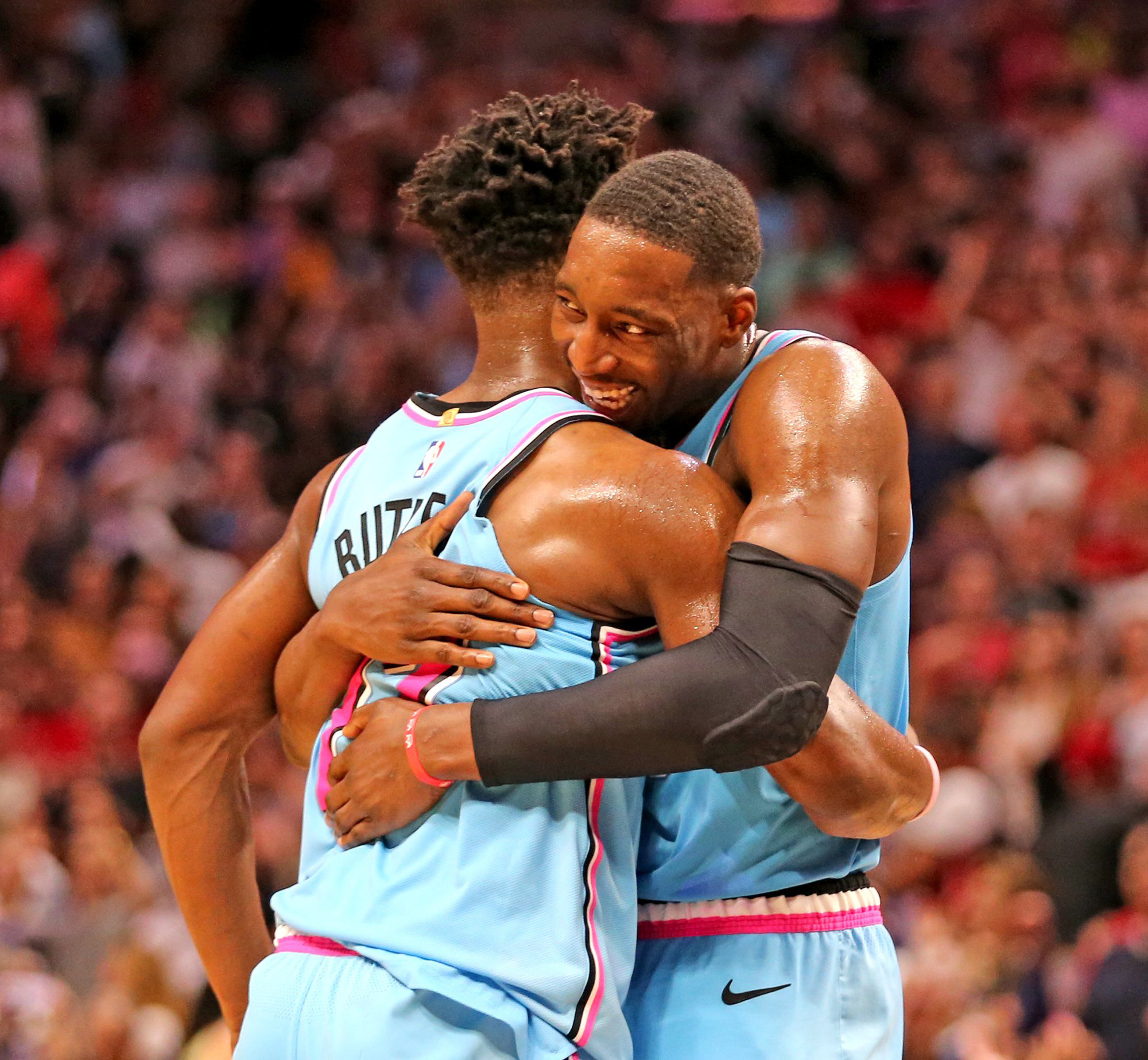 Heat's Jimmy Butler and Bam Adebayo