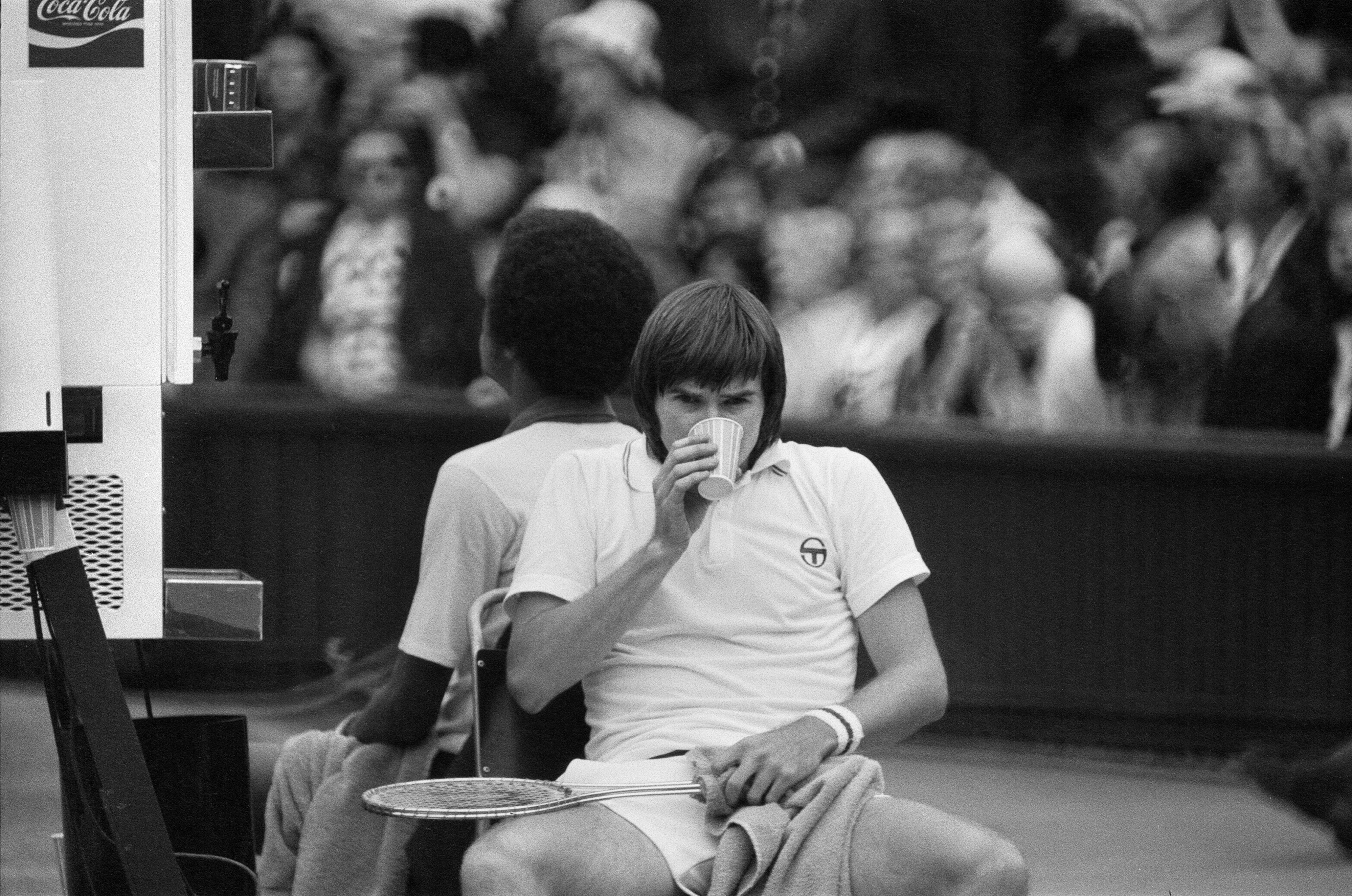Jimmy Connors and Arthur Ashe in 1975