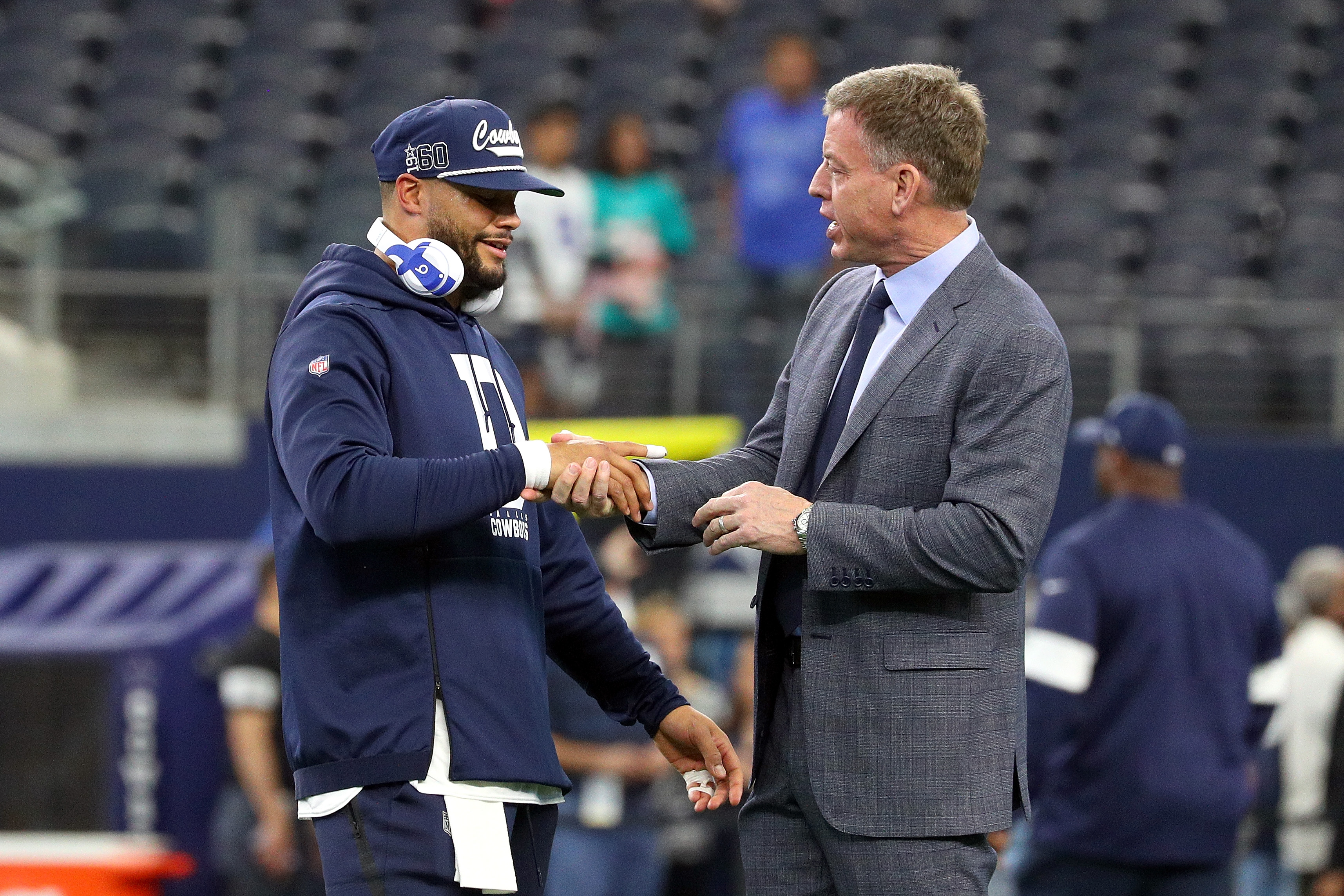 Dak Prescott and Troy Aikman