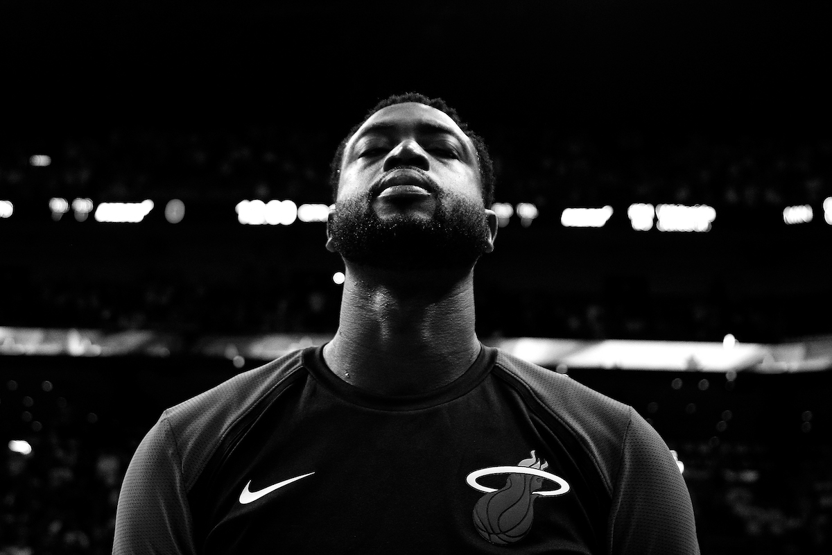 Dwyane Wade pre-game
