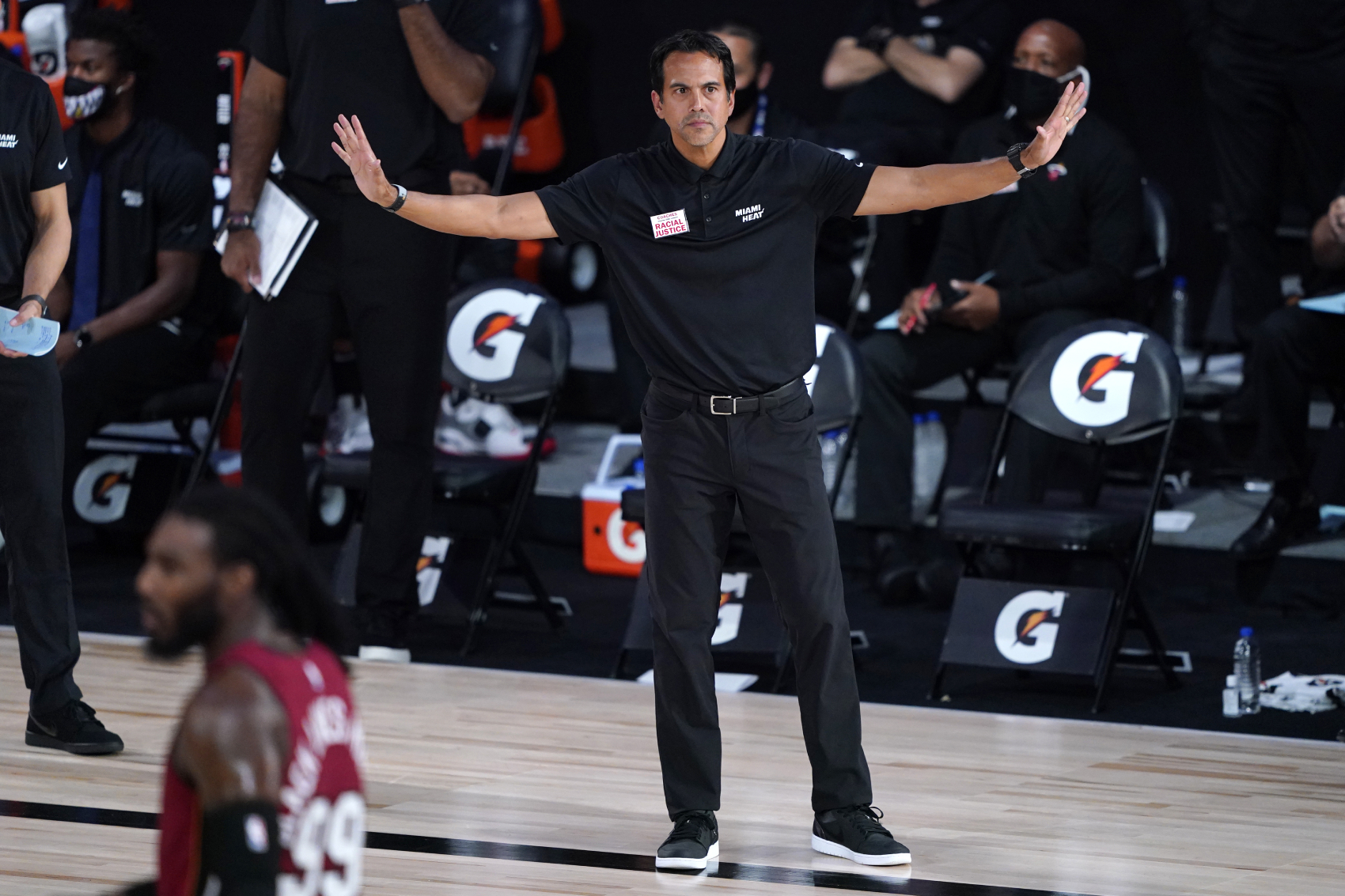 The Miami Heat are down 2-0 to the Lakers in the Finals. Head coach Erik Spoelstra, however, just revealed what they need to do to come back.