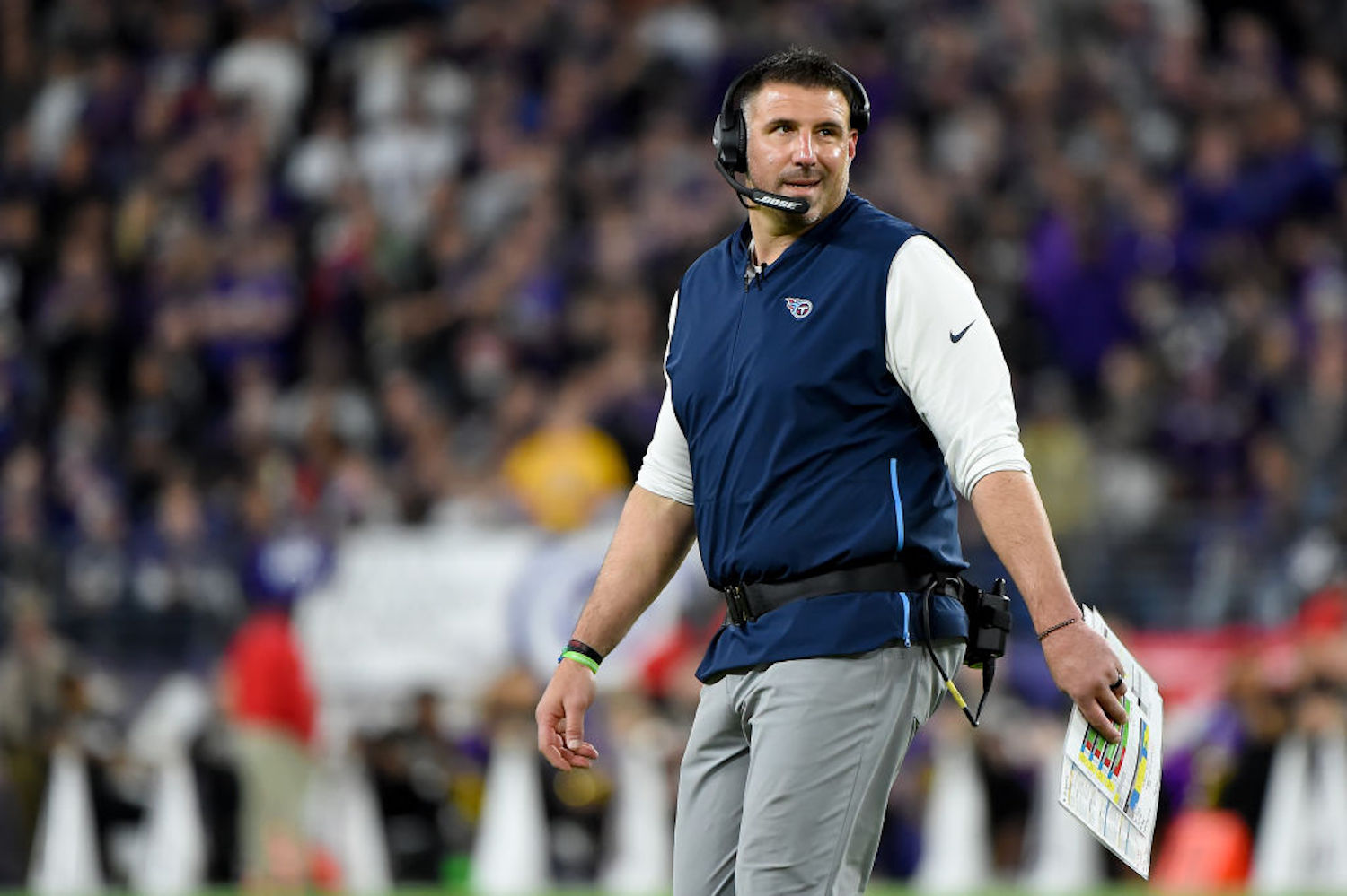 The Titans took a penalty late in the fourth quarter to give the Texans a first down, but it was all according to Mike Vrabel's master plan.