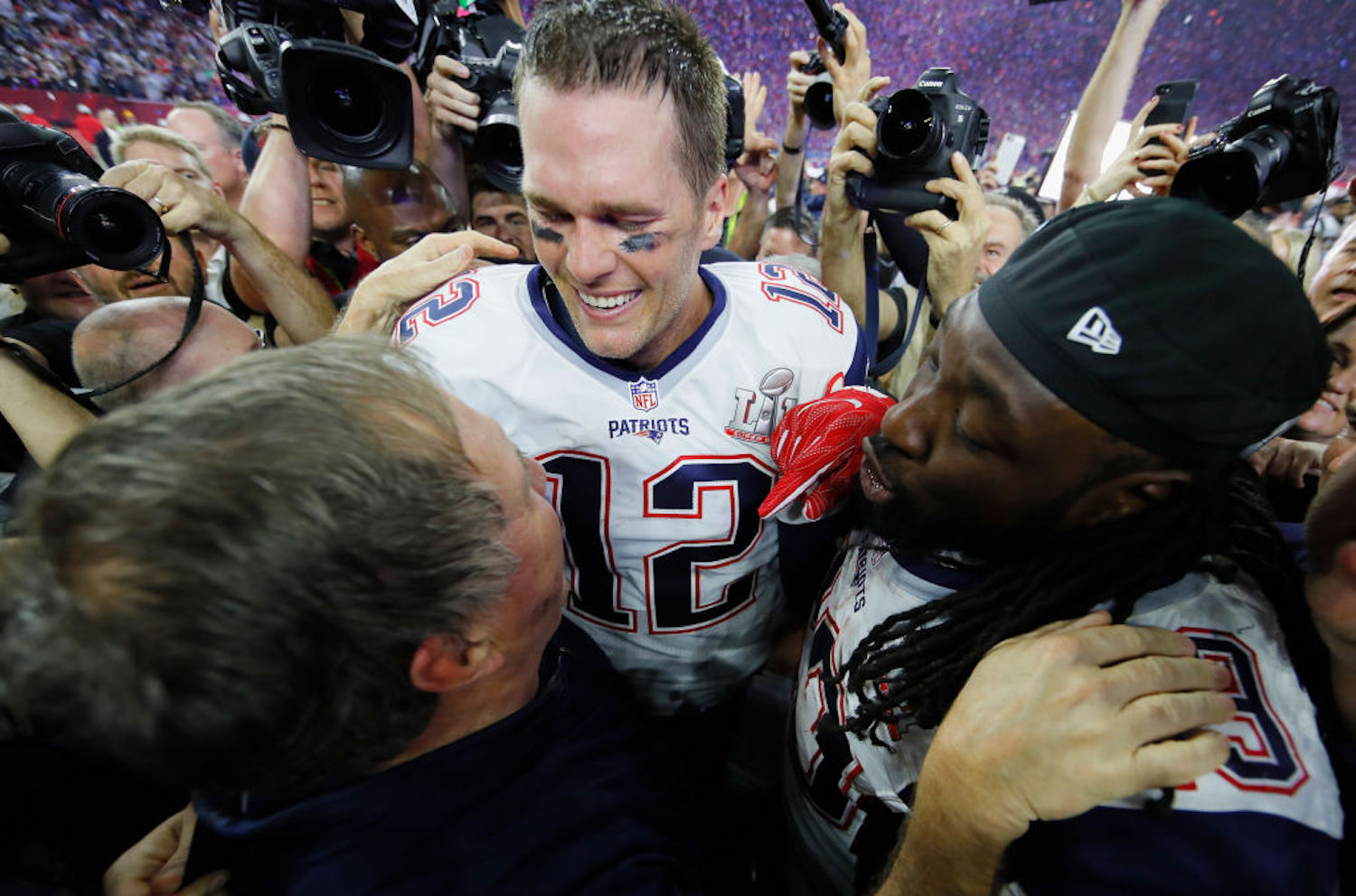 The question of who contributed more to the Patriots dynasty is one that will be debated in New England for decades. What's LeGarrette Blount's answer?