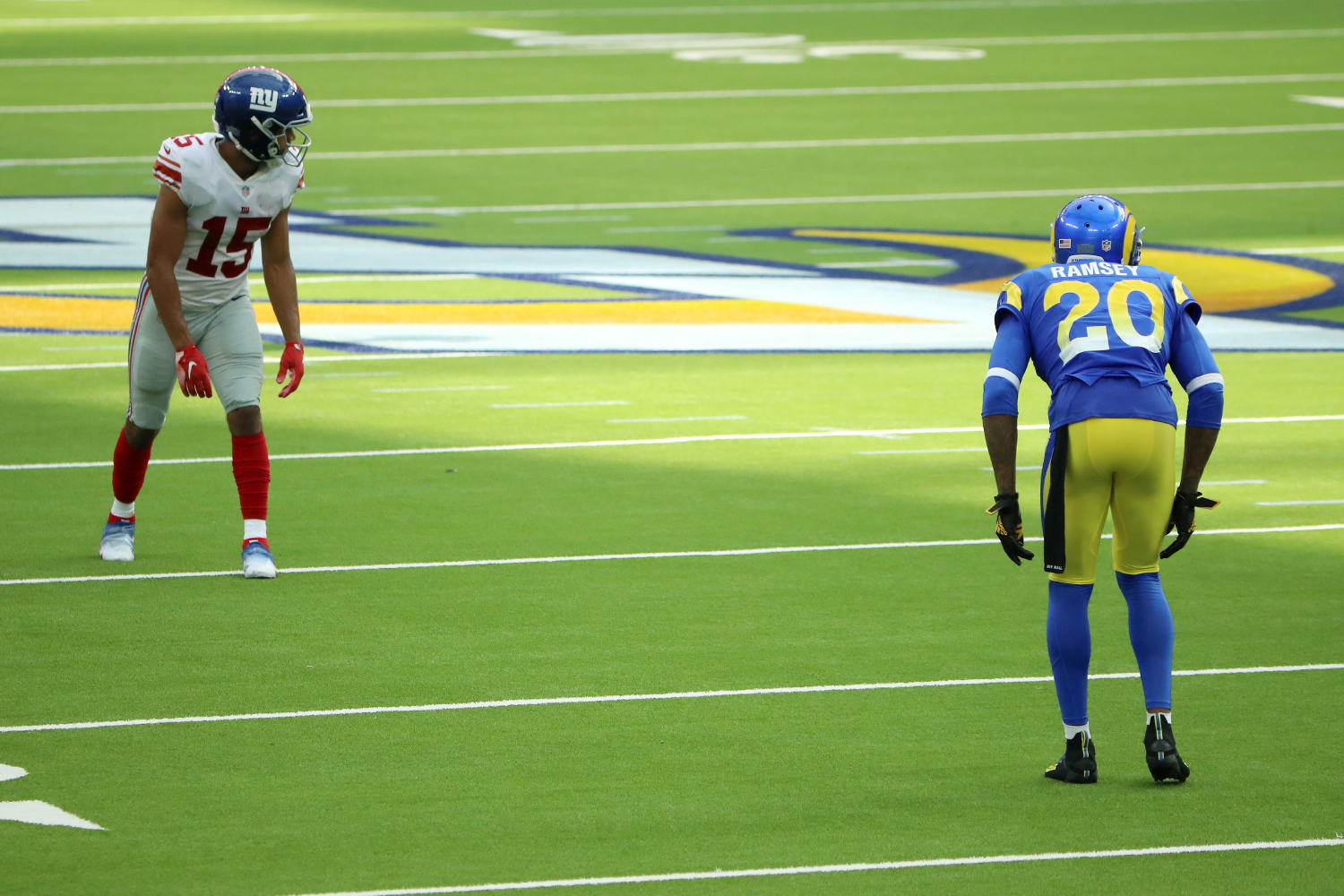 Jalen Ramsey and Golden Tate went at it after the game.